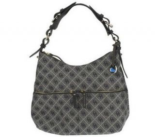 As Is Dooney& Bourke Quilted Fabric N/S Zipper Sac —