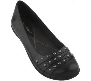 Bare Traps Leather Stud Detail Flats —