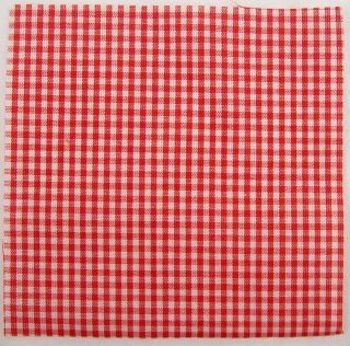55 Red White Plaid Polka Dot Fabric Squares Quilt Blocks 4x4