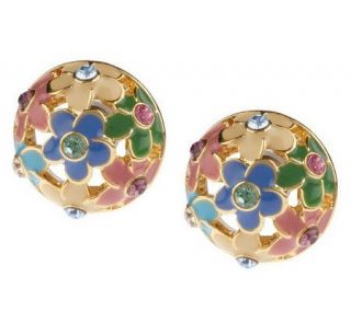 Joan Rivers Four Seasons Spring Button Earrings —
