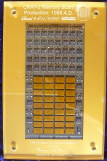 Cray 2 E C L Board w Lucite Certificate 1985 Supercomputer Module