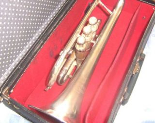 the instrument older case mouthpiece the cornet blows ok and would be