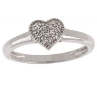 AffinityDiamond Sterling 1/10 ct tw Petite Heart Ring —
