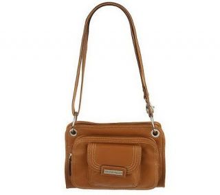 Tignanello Pebble Leather Zip Top Crossbody Bag —