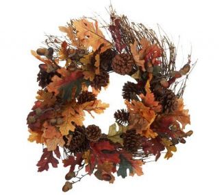 Oak Leaf and Acorn Wreath by Valerie —