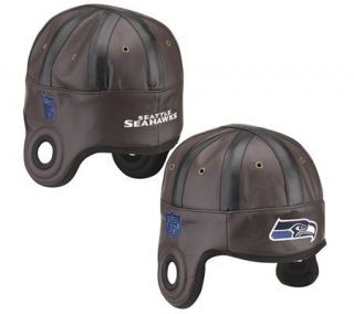 NFL Seattle Seahawks Faux Leather Helmet Head Cap —
