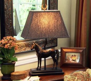 Runfor theRoses 24 Horse Table Lamp with Shade by Valerie —
