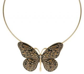 Wildlife by Heidi Klum Enamel &Crystal Butterfly Necklace —