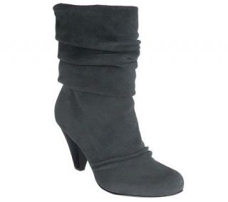 Jessica Simpson Suede Pull on Round Toe Boots —
