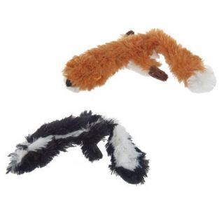 Set of 2 Mini Skinneeez 14 Stuffing Free Dog Toys —