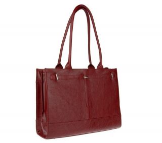 Buxton Genuine Leather Double Handle Kelly Tote Bag —