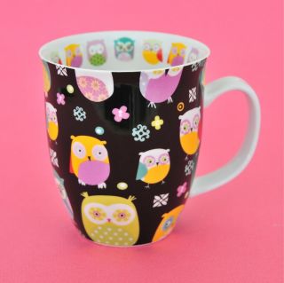 OWL 12 ounce Ceramic Coffee Tea Mug by Creative Tops Tulip Lip