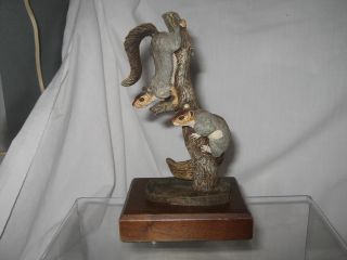 1977 The Hamilton Collection SQUIRRELS Audobon Bronzes by Norman