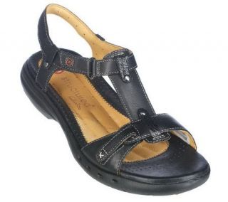 Clarks Unstructured Un.Jib Leather T Strap Sandals —