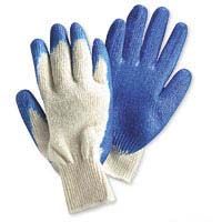 Pair Large Blue Rubber Coated Work Gloves Spendless