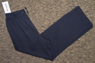  KENETH TOO Womens Black Drawstring Knit Casual Lounge Pants Size Large