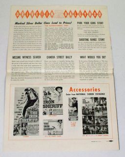 The Iron Sheriff 1957 Movie Pressbook Sterling Hayden