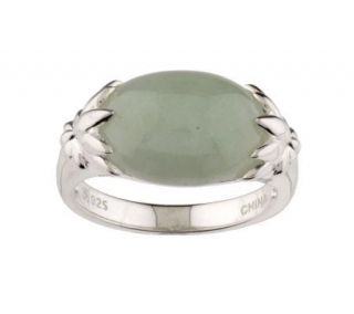 Chinese Jade Sterling Embrace Ring —