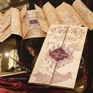 HARRY POTTER OFFICIAL COLLECTOR MARAUDERS MAP PARCHMENT PROP REPLICA
