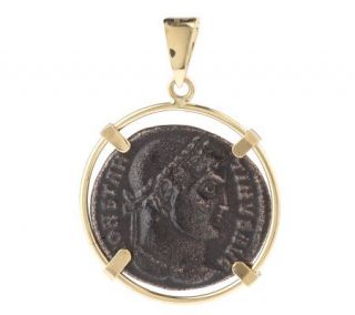 Porta Nigra Ancient Coin Pendant 18K Gold —
