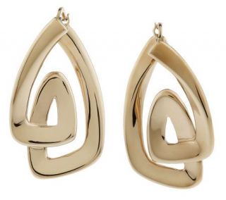 Free Form Twisted Hoop Earrings 14K Gold —