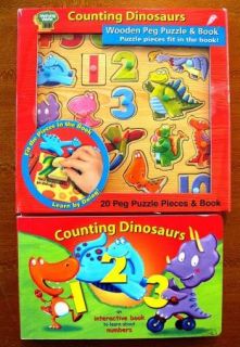 Counting Dinosaurs Wooden 20 Peg Puzzle Board Book 1933577029