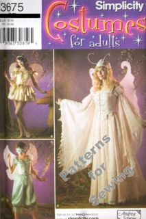 Pattern Sewing Simplicity Woman Costume Fairy Godmother Size 6 12 New