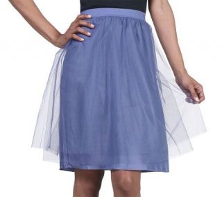 Isaac Mizrahi Live Double Layer Tulle Party Skirt —