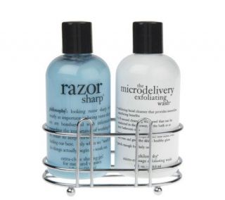 philosophy razor sharp gel & microdelivery wash duo, 8 oz. —