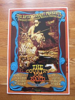 Country Joe McDonald Vancouver Concert Poster Autographed