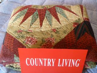 COUNTRY LIVING HANDCRAFTED QUEEN SIZE QUILT KENTUCKY WALTZ NEW