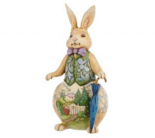 Jim Shore Heartwood Creek Rabbit with Spring Scene Figurine — 