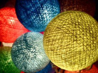 20pcs Mixed Color Cotton Balls 2 5“ Big String Lights Home Decor
