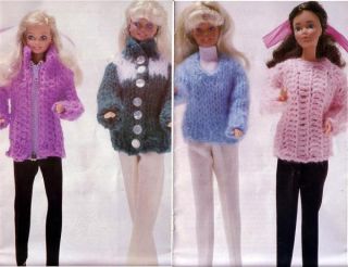 Vintage Simplicity 0439 Fashion Doll Knit Crochet Wardrobe Pattern