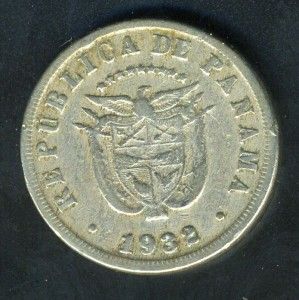 Panama 5 Centesimos de Balboa 1932 KM 9 Coin as Shown