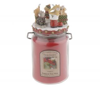 Old Virginia Farm Grown Soy Jar Candle with Holiday STopper