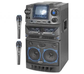 GPX C1600 CD G Karaoke Machine, 5 B/W TV/AM/FM/Dual Cassette