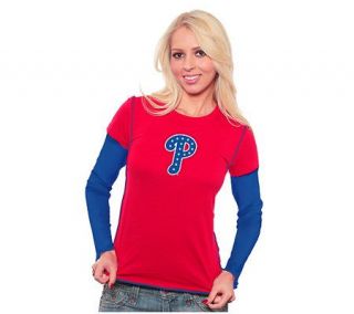 MLB Philadelphia Phillies Womens Double LayerT shirt —