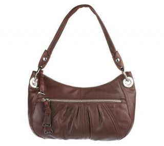Makowsky Glove Leather Zip Top Hobo Bag   A201679