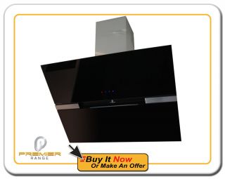 Black Glass Cooker Hood 70cm A85 7 With LED Lighting Graded Stock