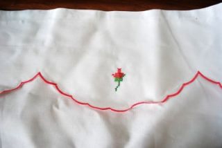 Cross Stitch Embroidery Rose Cafe Kitchen Curtain Pink