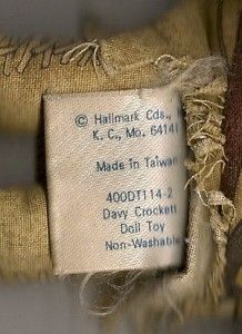 Davy Crockett Doll / Western / Frontier / Hallmark Collectible