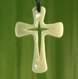 Bohoshop Design Bone Carving Cross Crosses Necklace N1