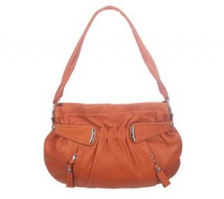 Makowsky Glove Leather Shoulder Bag with Pockets —