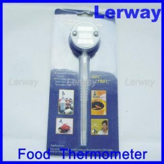   Digital Kitchen Food Cooking Thermometer Probe Solar Energy Powered