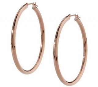 Bold Polished Hoop Earrings 14K Gold —