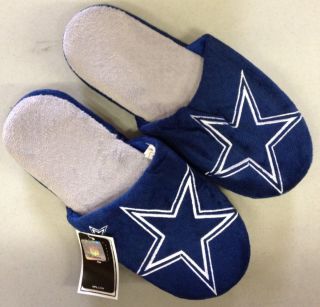Pair Dallas Cowboys Big Logo Slippers 2011 New NFL Two Toned House