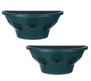 Easy Plant Set of 2 18 inch Wall Planters by Langdon   M25886