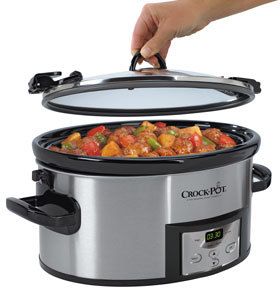 New Crock Pot 6 Quart Programmable Cook Carry Oval Slow Cooker Qt Meat