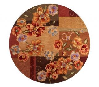 Royal Palace 6 Round Watercolors Floral Colorblo Handmade Wool R